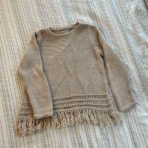 Loft crochet nit sweater in oatmeal